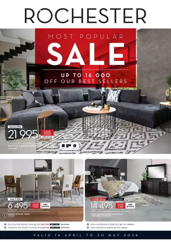 Rochester catalogue in  | Most Popular Sale | 2026-04-22T00:00:00.000Z - 2026-05-20T00:00:00.000Z