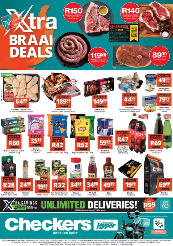 Checkers catalogue in Empangeni | Checkers Braai Xtra Savings 22 April | 2026-04-21T00:00:00.000Z - 2026-04-27T00:00:00.000Z
