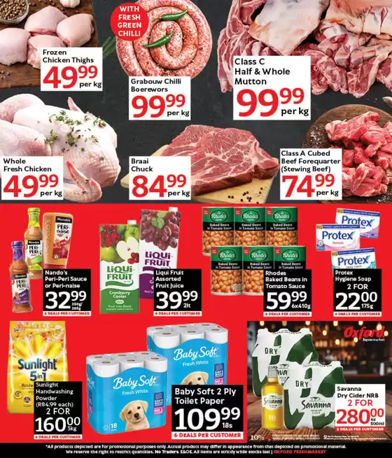 Oxford Freshmarket catalogue in Standerton | Current special promotions | 2026-04-24T00:00:00.000Z - 2026-05-08T00:00:00.000Z