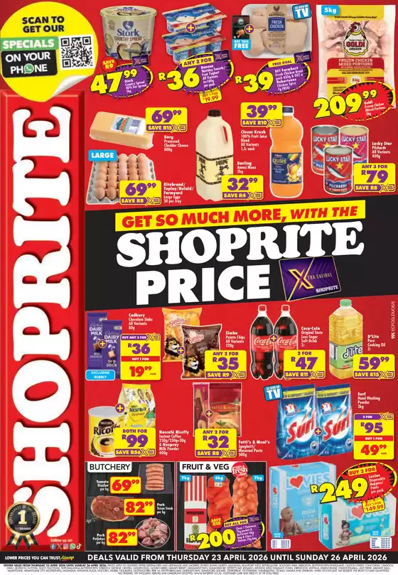 Shoprite catalogue | Shoprite Price Eastern Cape - 23 to 26 April | 2026-04-23T00:00:00.000Z - 2026-04-26T00:00:00.000Z