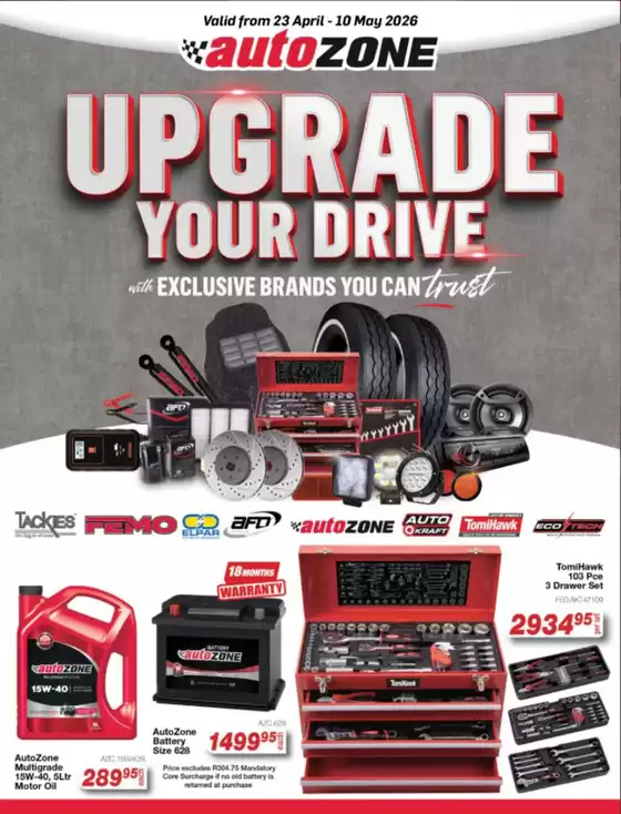AutoZone catalogue in Alice | Upgrade Your Drive | 2026-04-24T00:00:00.000Z - 2026-05-10T00:00:00.000Z