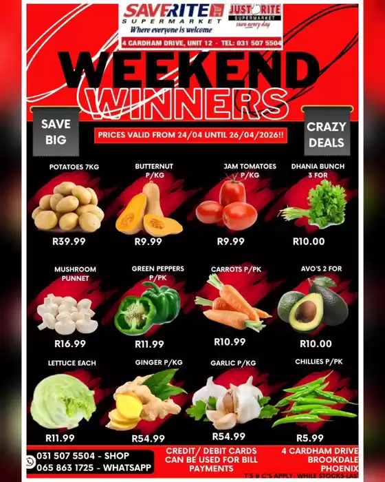 Saverite catalogue in Moloto | Weekend Winners | 2026-04-24T00:00:00.000Z - 2026-04-26T00:00:00.000Z