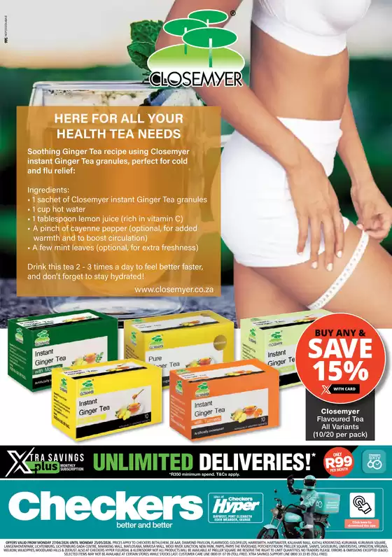 Checkers Hyper catalogue in Modimolle | Checkers Closemyer Promotion 27 April | 2026-04-26T00:00:00.000Z - 2026-05-25T00:00:00.000Z