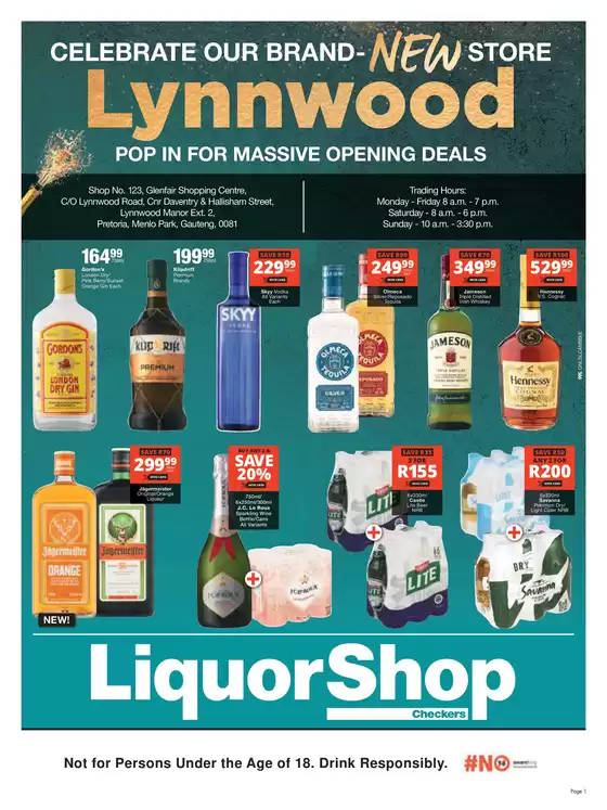 Checkers Hyper catalogue in Modimolle | Checkers LiquorShop Lynnwood Store Opening 27 April | 2026-04-26T00:00:00.000Z - 2026-05-10T00:00:00.000Z