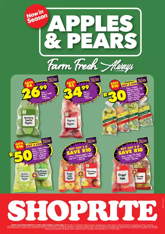 Shoprite catalogue in  | Shoprite Apples and Pears Gauteng 27 April - 10 May | 2026-04-27T00:00:00.000Z - 2026-05-10T00:00:00.000Z