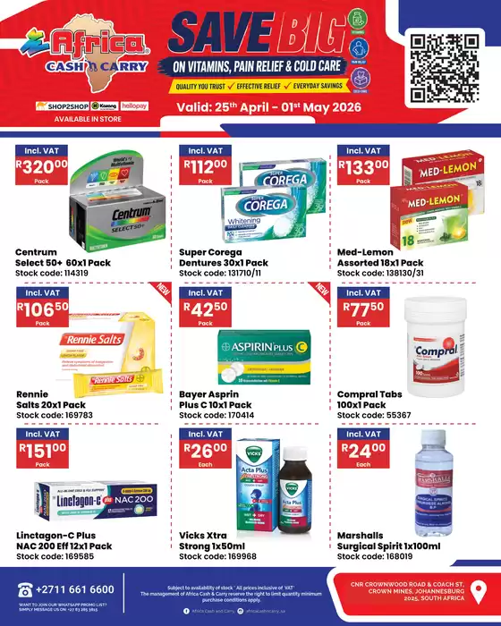 Africa Cash & Carry catalogue in Ibhayi | Saturday Promo | 2026-04-25T00:00:00.000Z - 2026-05-01T00:00:00.000Z