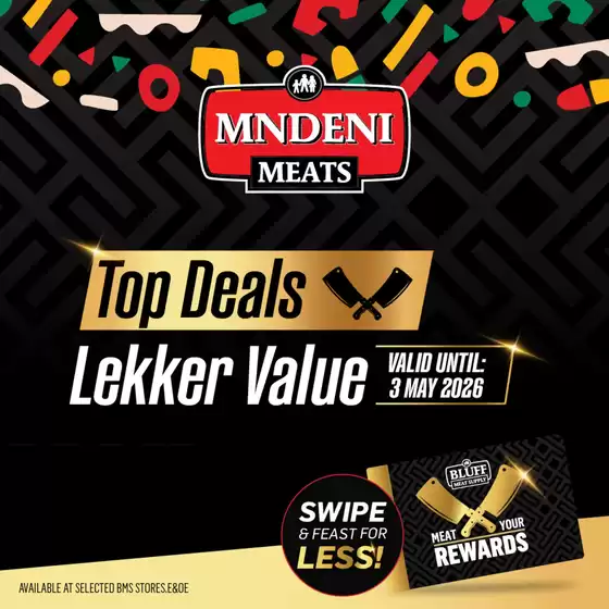 Bluff Meat Supply catalogue in Ibhayi | Save now with our deals | 2026-04-29T00:00:00.000Z - 2026-05-03T00:00:00.000Z