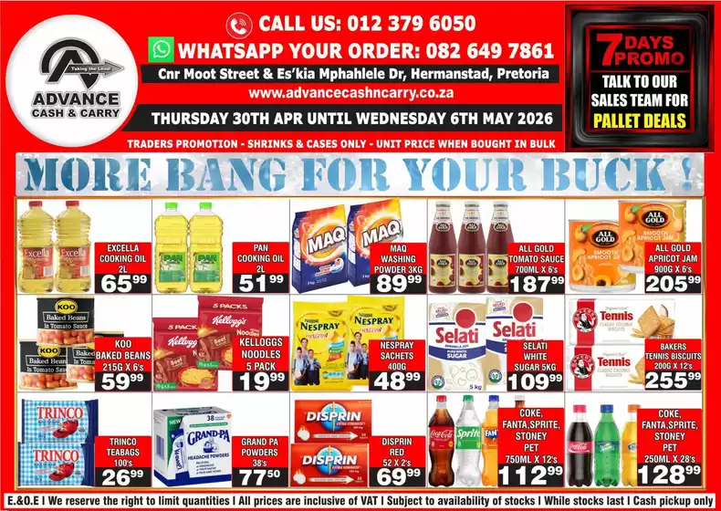 Advance Cash n Carry catalogue | Advance Cash n Carry weekly specials | 2026-04-30T00:00:00.000Z - 2026-05-06T00:00:00.000Z