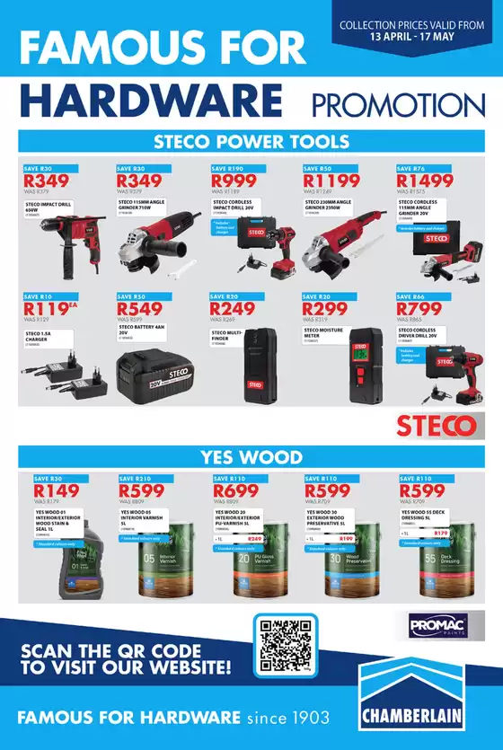 Chamberlain catalogue | Famous For Hardware Promotion | 2026-05-04T00:00:00.000Z - 2026-05-17T00:00:00.000Z