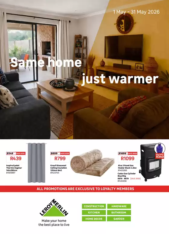 Leroy Merlin catalogue in Margate | Same home, just warmer | 2026-05-04T00:00:00.000Z - 2026-05-31T00:00:00.000Z