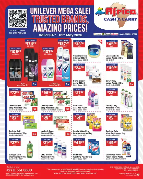 Africa Cash & Carry catalogue in Carolina | Monday Promo | 2026-05-04T00:00:00.000Z - 2026-05-09T00:00:00.000Z