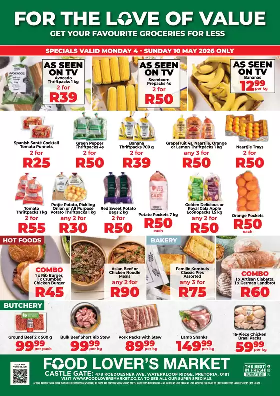 Food Lover's Market catalogue in Harrismith | Castle Gate - 4 - 10 May 2026 | 2026-05-03T00:00:00.000Z - 2026-05-10T00:00:00.000Z