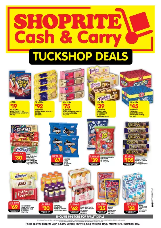 Shoprite catalogue | Shoprite Cash Carry Tuckshop Deals Eastern Cape 4 May - 7 June | 2026-05-04T00:00:00.000Z - 2026-06-07T00:00:00.000Z