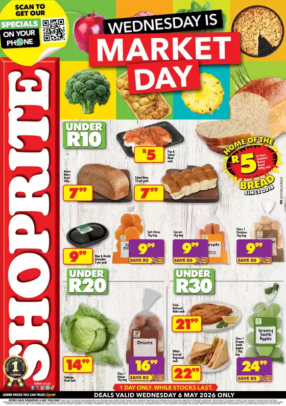Shoprite catalogue | Shoprite Market Day Deals Valid 6 Market Day | 2026-05-06T00:00:00.000Z - 2026-05-06T00:00:00.000Z