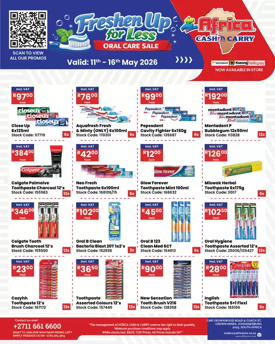 Africa Cash & Carry catalogue in Richards Bay | Monday Promo | 2026-05-11T00:00:00.000Z - 2026-05-16T00:00:00.000Z
