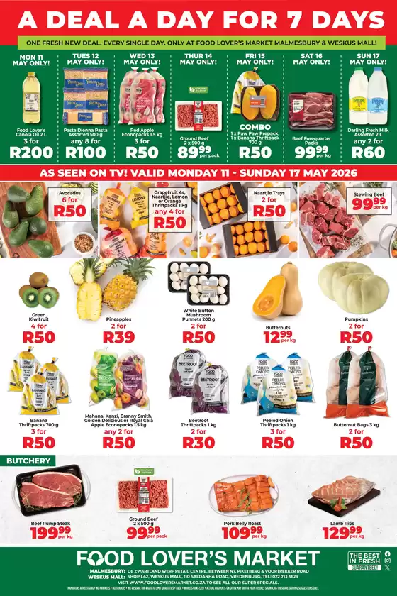 Food Lover's Market catalogue | Malmesbury - A Deal A Day - 11 - 17 May | 2026-05-10T00:00:00.000Z - 2026-05-17T00:00:00.000Z