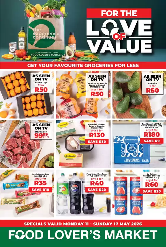 Food Lover's Market catalogue | For the Love of Value - Eastern Cape - 11 - 17 May 2026 | 2026-05-10T00:00:00.000Z - 2026-05-17T00:00:00.000Z