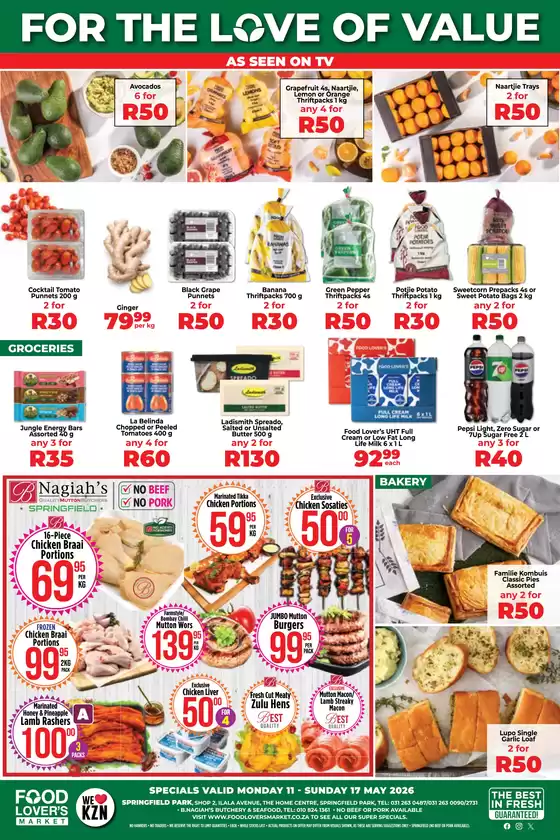 Food Lover's Market catalogue | Springfield - 11 - 17 May 2026 | 2026-05-10T00:00:00.000Z - 2026-05-17T00:00:00.000Z