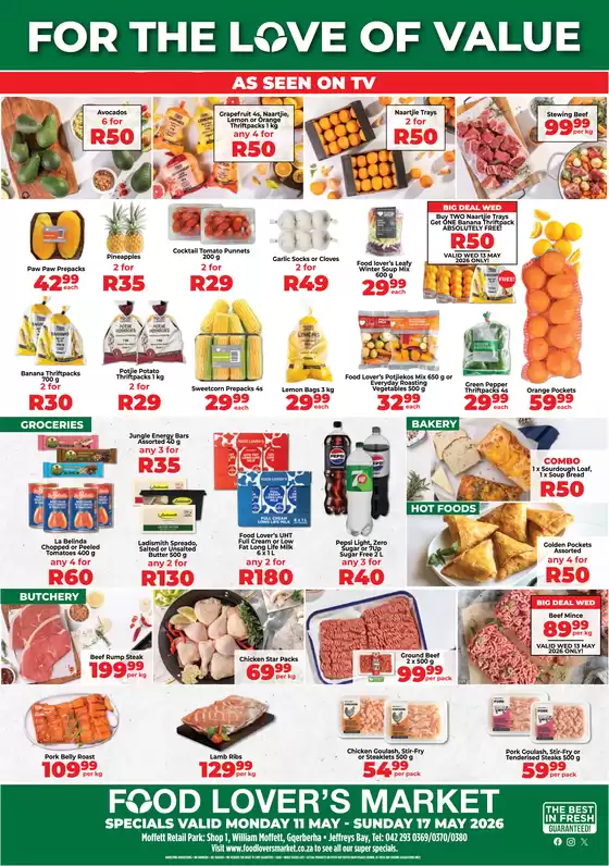Food Lover's Market catalogue | Eastern Cape - 11 - 17 May 2026 | 2026-05-10T00:00:00.000Z - 2026-05-17T00:00:00.000Z