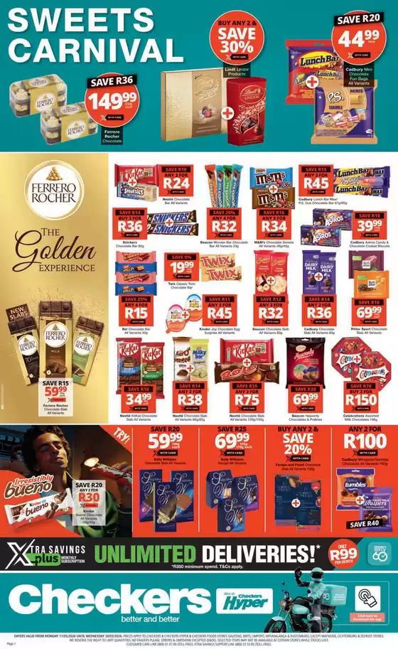 Checkers catalogue | Checkers Sweets Carnival 11 May | 2026-05-10T00:00:00.000Z - 2026-05-20T00:00:00.000Z