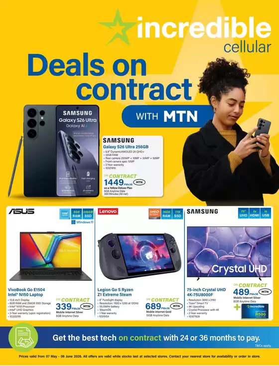 Incredible Connection catalogue in East London | Deals On Contract With MTN | 2026-05-14T00:00:00.000Z - 2026-06-06T00:00:00.000Z