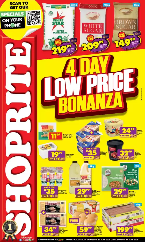 Shoprite catalogue in Boksburg | Shoprite Low Price Bonanza KwaZulu-Natal 14 May - 17 May | 2026-05-14T00:00:00.000Z - 2026-05-17T00:00:00.000Z
