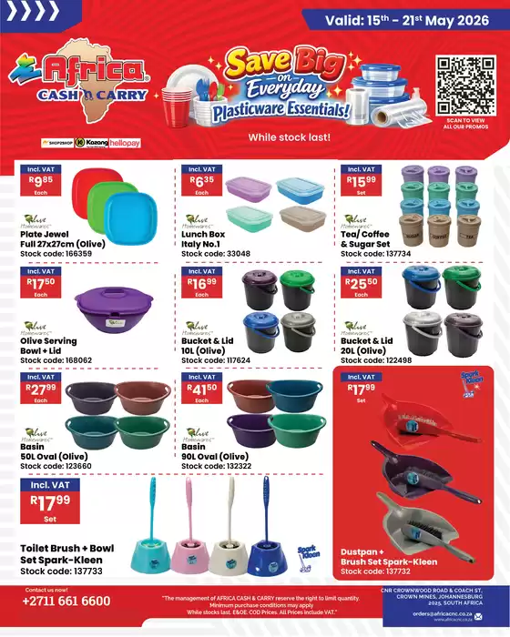 Africa Cash & Carry catalogue in Randfontein | Friday Promo | 2026-05-15T00:00:00.000Z - 2026-05-21T00:00:00.000Z