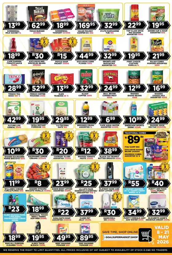 Goal Supermarket catalogue in Johannesburg | Discover attractive offers | 2026-05-08T00:00:00.000Z - 2026-05-21T00:00:00.000Z