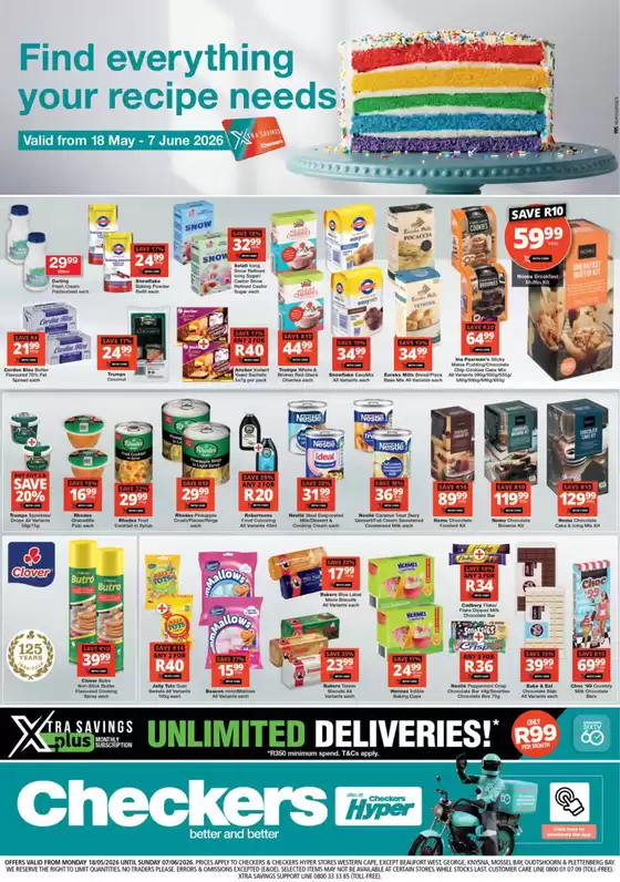 Checkers Hyper catalogue | Checkers Baking Promotion 18 May | 2026-05-17T00:00:00.000Z - 2026-06-07T00:00:00.000Z