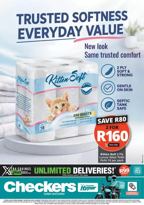 Checkers Hyper catalogue | Checkers Kitten Soft Promotion | 2026-05-17T00:00:00.000Z - 2026-05-31T00:00:00.000Z