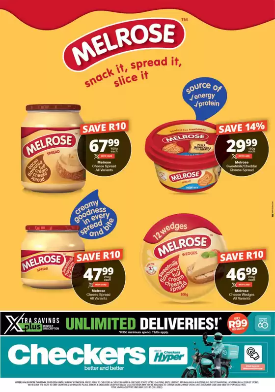 Checkers catalogue in Lephalale | Checkers Melrose Promotion 21 May | 2026-05-20T00:00:00.000Z - 2026-06-07T00:00:00.000Z