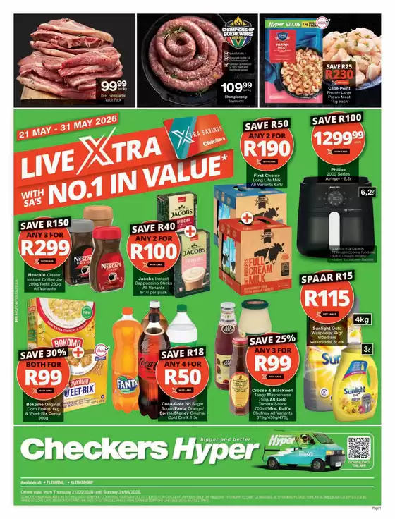 Checkers catalogue in Klerksdorp | Checkers Hyper May Month-End Promotion Northern Cape | 2026-05-20T00:00:00.000Z - 2026-06-07T00:00:00.000Z