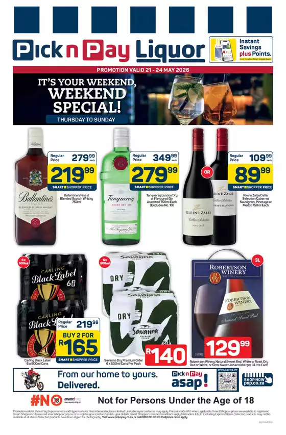 Pick n Pay catalogue | Pick n Pay Liquor Weekend Specials | 2026-05-21T00:00:00.000Z - 2026-05-24T00:00:00.000Z