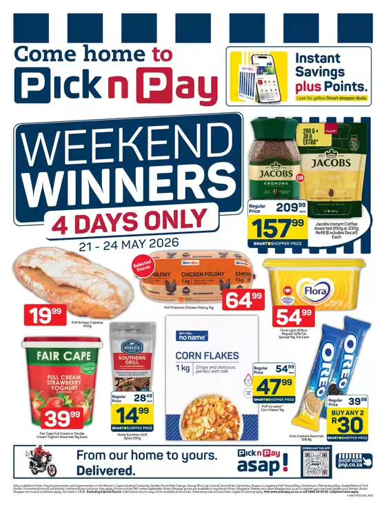 Pick n Pay catalogue in Robertson | Pick n Pay Weekend Specials | 2026-05-21T00:00:00.000Z - 2026-05-24T00:00:00.000Z
