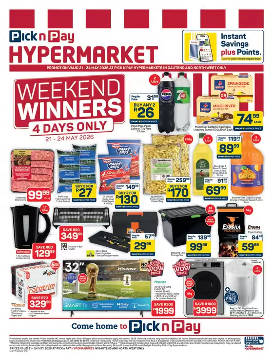 Pick n Pay Hypermarket catalogue | Hypermarket Weekend Specials | 2026-05-21T00:00:00.000Z - 2026-05-24T00:00:00.000Z
