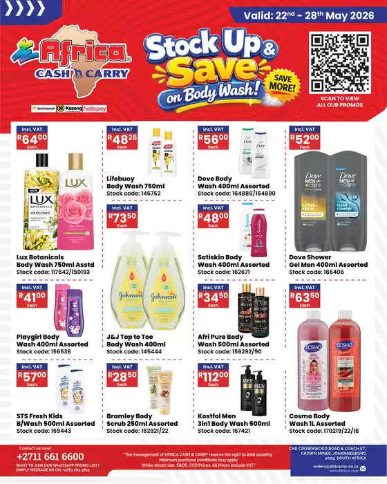 Africa Cash & Carry catalogue | Friday Promo | 2026-05-22T00:00:00.000Z - 2026-05-28T00:00:00.000Z