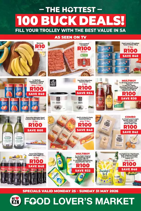 Food Lover's Market catalogue in Sebokeng | 100Buck Kwa-Zulu Natal 25 - 31 May 2026 | 2026-05-24T00:00:00.000Z - 2026-05-31T00:00:00.000Z