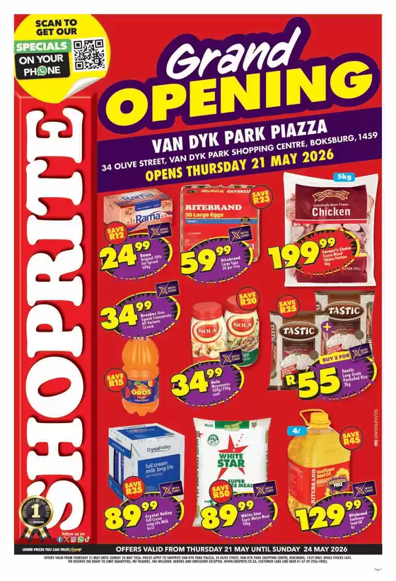 Shoprite catalogue in Sebokeng | Our best offers for you | 2026-05-21T00:00:00.000Z - 2026-05-24T00:00:00.000Z