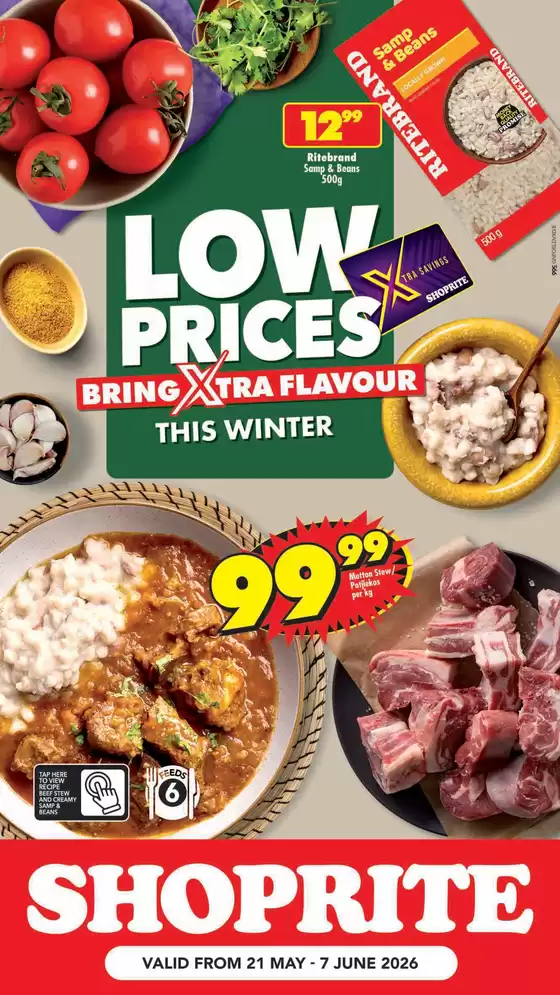 Shoprite catalogue in Sebokeng | Shoprite Affordable Winter Meals Gauteng 21 May - June | 2026-05-21T00:00:00.000Z - 2026-06-07T00:00:00.000Z