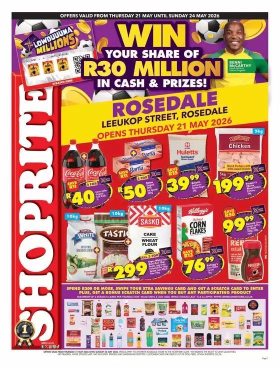 Shoprite catalogue in Colesberg | Shoprite Low Price Lowduuuma Store Opening Rosedale 21 May - 24 May | 2026-05-21T00:00:00.000Z - 2026-05-24T00:00:00.000Z