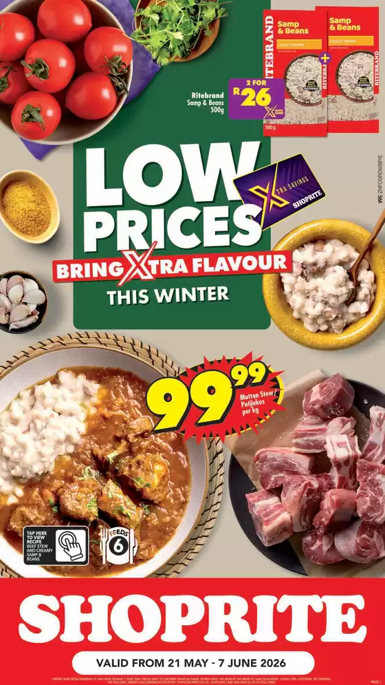 Shoprite catalogue in Colesberg | Shoprite Affordable Winter Meals KwaZulu-Natal -21 May - 7 June | 2026-05-21T00:00:00.000Z - 2026-06-07T00:00:00.000Z