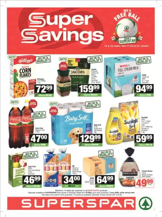 SuperSpar catalogue in | Our best offers for you | 2026-05-25T00:00:00.000Z - 2026-06-07T00:00:00.000Z