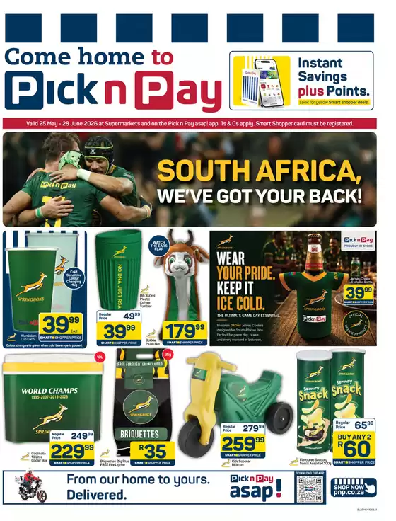 Pick n Pay catalogue in Melkbosstrand | Pick n Pay Rugby Specials | 2026-05-25T00:00:00.000Z - 2026-06-28T00:00:00.000Z