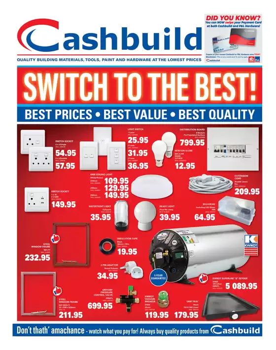 Cashbuild catalogue in Graaff Reinet | Great discounts on selected products | 2026-05-25T00:00:00.000Z - 2026-06-08T00:00:00.000Z