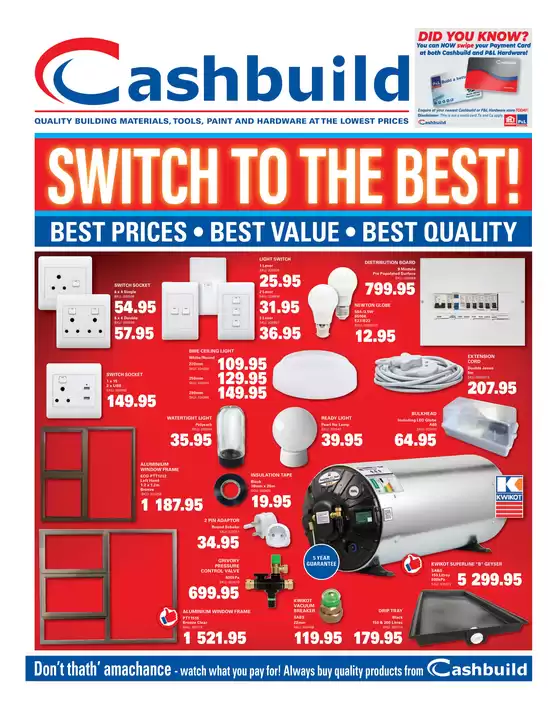 Cashbuild catalogue in Graaff Reinet | Save now with our deals | 2026-05-25T00:00:00.000Z - 2026-06-08T00:00:00.000Z