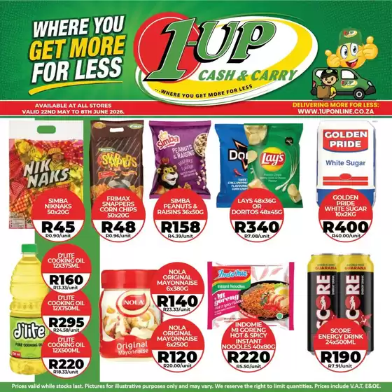 1UP catalogue in Polokwane | Our best deals for you | 2026-05-22T00:00:00.000Z - 2026-06-08T00:00:00.000Z