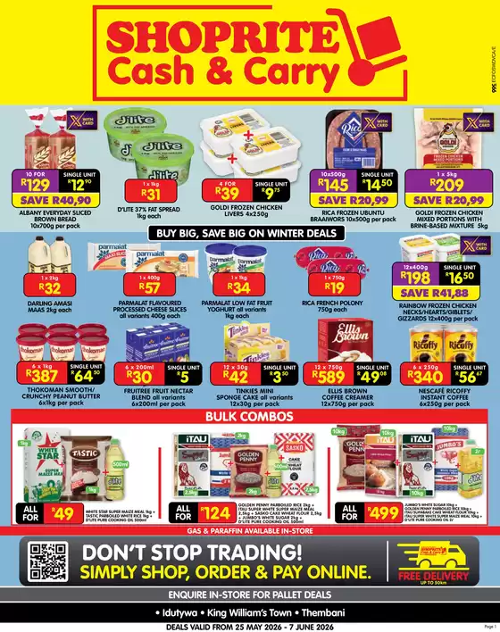 Shoprite catalogue in Polokwane | Exclusive deals for our customers | 2026-05-25T00:00:00.000Z - 2026-06-07T00:00:00.000Z