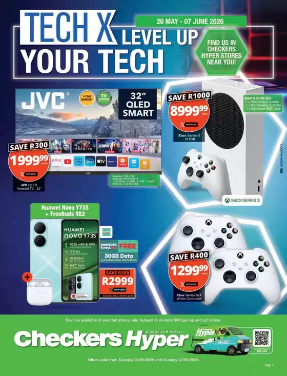 Checkers catalogue in | Checkers Hyper Tech X May Month-End Promotion 26 May | 2026-05-25T00:00:00.000Z - 2026-06-07T00:00:00.000Z