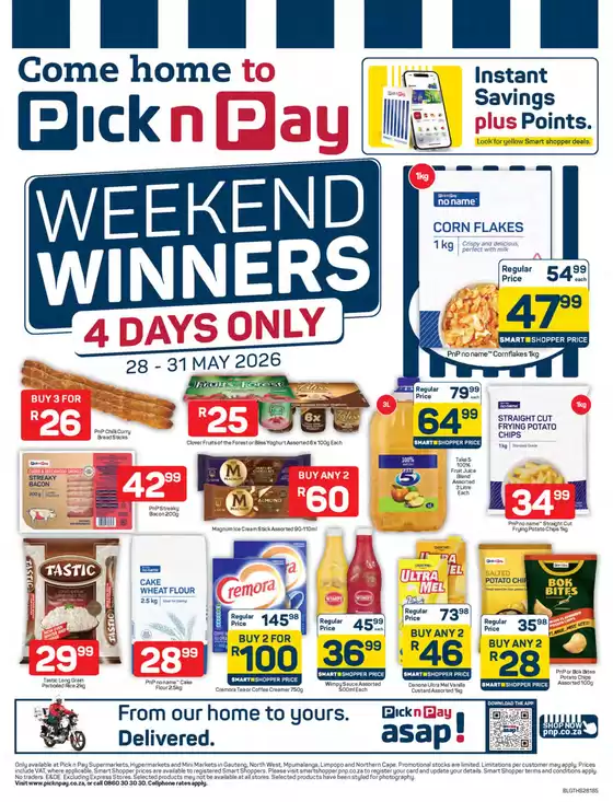 Pick n Pay catalogue in Kagiso | Pick n Pay Weekend Specials | 2026-05-28T00:00:00.000Z - 2026-05-31T00:00:00.000Z