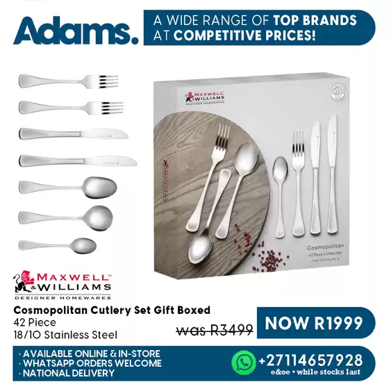 Adams Discount Centre catalogue in Saron | Adams Discount Centre Sale | 2026-05-28T00:00:00.000Z - 2026-06-11T00:00:00.000Z